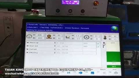 SIMENS common rail pump test on CRS800 test bench
