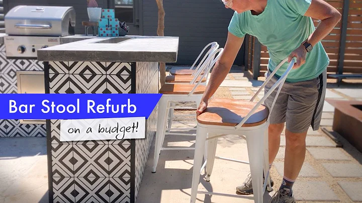 $0 Budget barstool rehab: saving our weather-beaten outdoor kitchen seating with scrap lumber