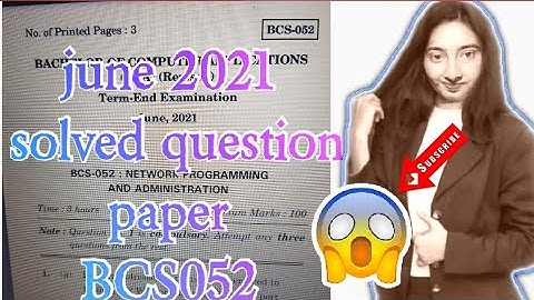 bcs052 june 2021 solved question paper|| most important for dec2022 #arpitashilpi