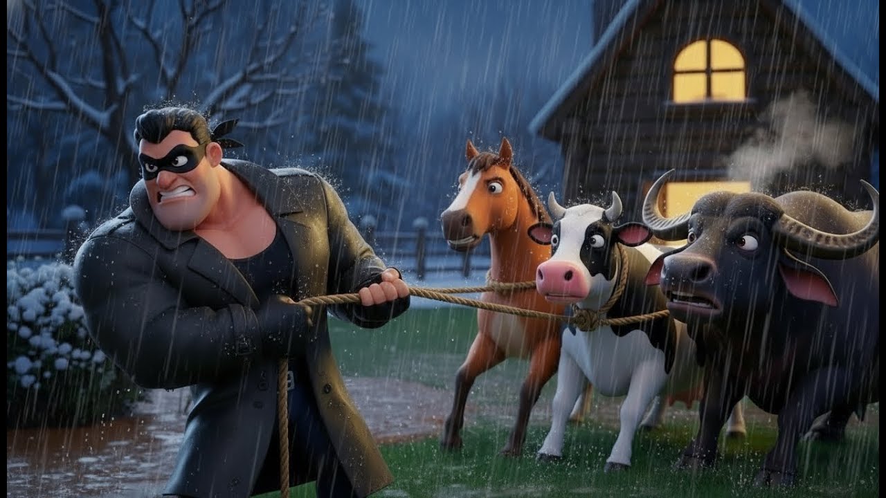 Thief in Old MacDonald's Farm | The Lost Cows & Horses & Goat & Pig Story | 3D Animation