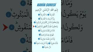 Takipli Karia Suresi Okunuşu