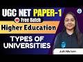 UGC NET Paper 1 Higher Education | Types of Universities | UGC NET June 2026 | JRFAdda