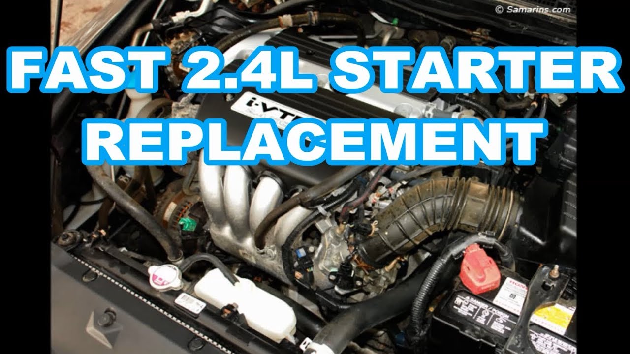 03-07 HONDA 2.4L ACCORD STARTER REPLACEMENT TSX ELEMENT how to remove ...
