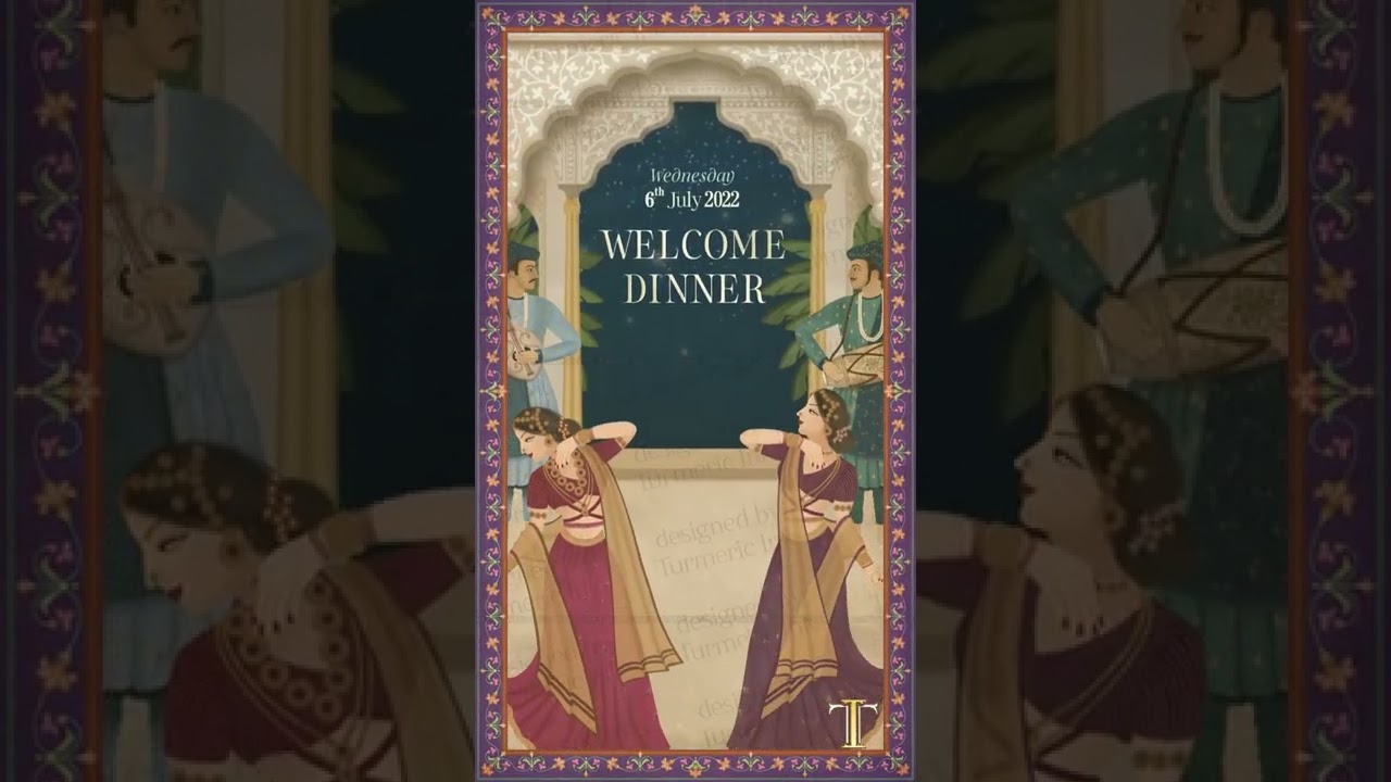 Raj Durbari I Turmeric Ink Invitations I Whatsapp Wedding Card Video