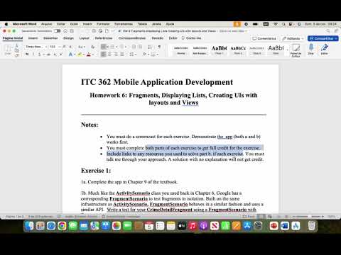 Homework 6 - ITC 362 - Mobile App Development - PART 1