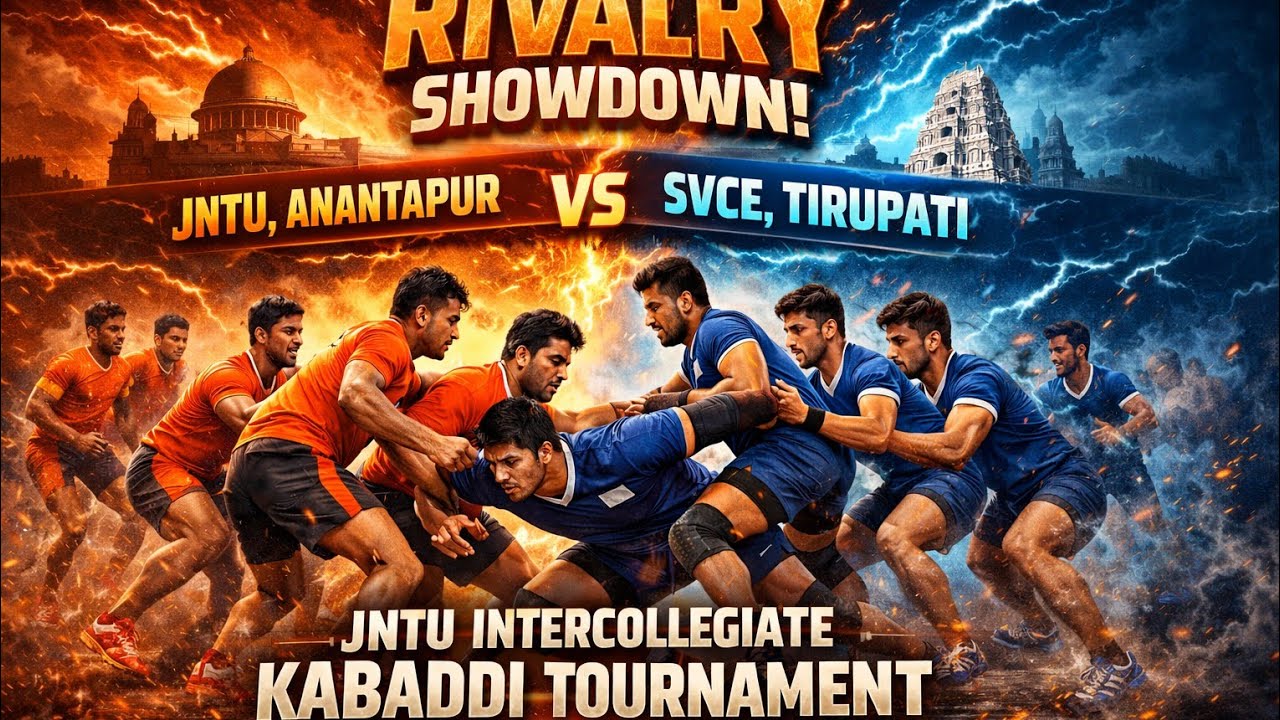 Jntua Anantapur vs svce tirupathi  kabaddi match JNTUA ICT 2026