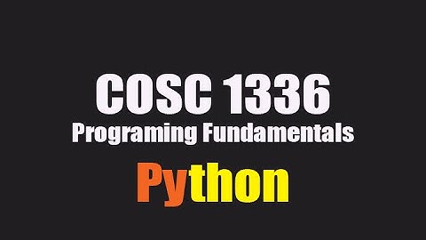 COSC 1336 Fundamentals of Programming  M8 Lists 1