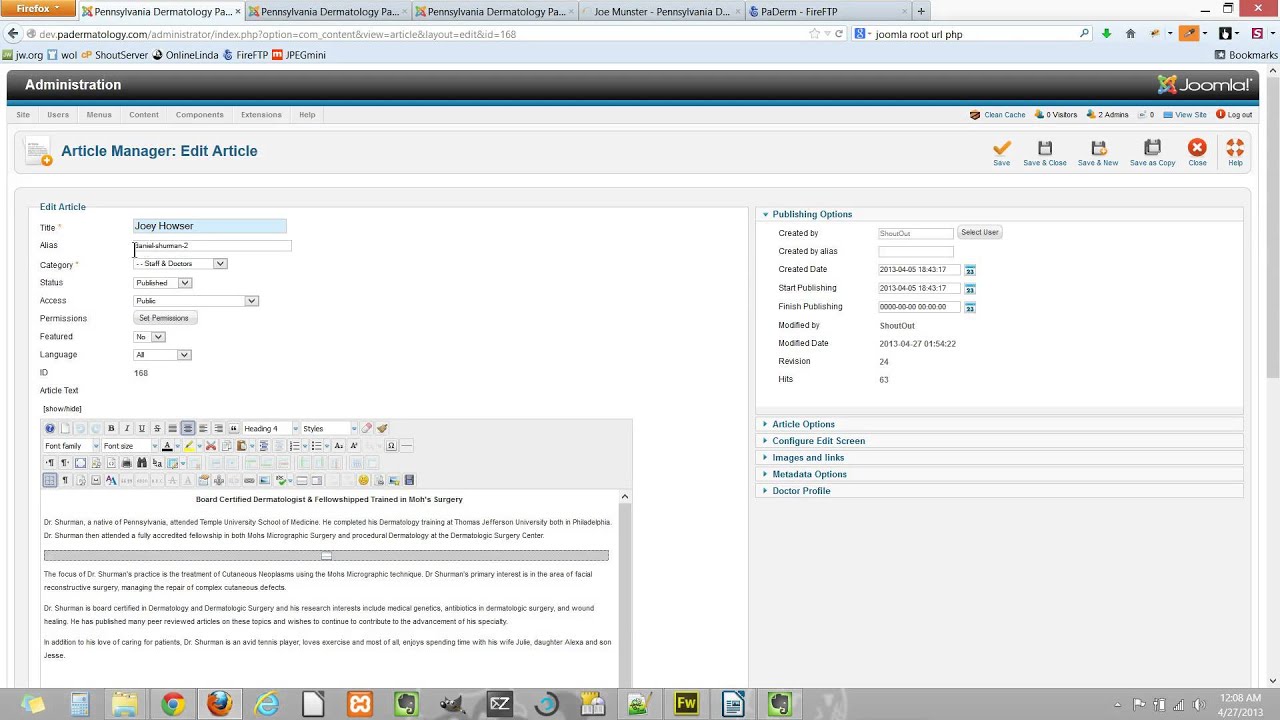 Joomla 2.5 Tips - Managing Articles and Pages