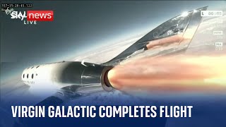 Virgin Galactic completes first commercial space flight.
