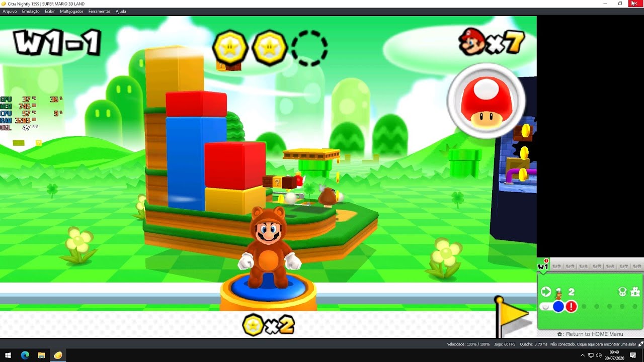 super mario 3d land emulator download