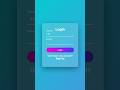 Coded a Sliding Login Form #webdevelopment #coding #csstutorial #html #javascript