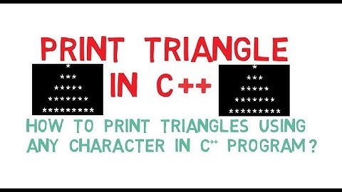Print Triangle in C++ in  Urdu/Hindi