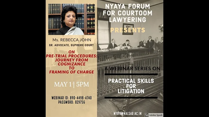 Cognizance to Framing of Charges| Sr. Adv. Rebecca...