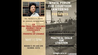 Cognizance to Framing of Charges| Sr. Adv. Rebecca John | Nyaya Forum