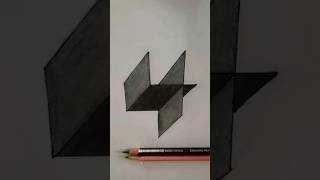 3D Drawing Number 4| #3d #art #drawing #shorts Unleash Your Creativity Using Boho Traceable Number Four