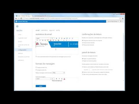 Outlook web app assinatura com imagem