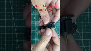 Mini Din DS-507A ,Panel-mounted Socket for #PCB,Female contact type 5p, #electronics #homyetparts