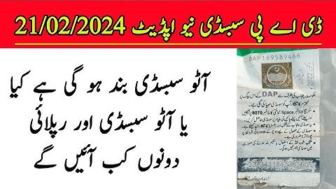 Today dap subsidy auto payment new update 2023 || Has auto subsidy stopped