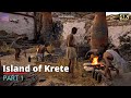 Walking in ancient greece  island of crete  ac odyssey  4k ultra  relaxing ambience 