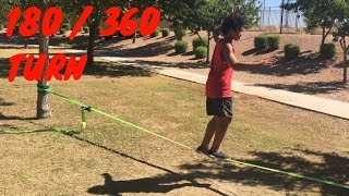 Slackline Tutorial: How to Do a 180/360 Turn