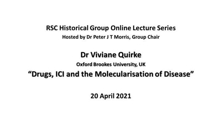 Drugs, ICI and the molecularisation of disease
