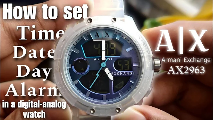 HOW TO SET TIME In-"Armani Exchange" Digital-Analog Watch | AX2963 | Detailed Functioning Review👀⏱️️