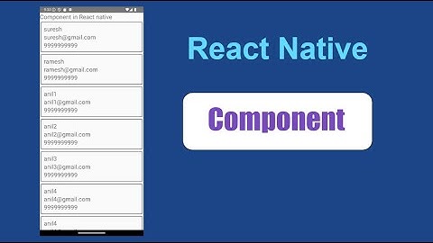 React native tutorial in hindi #16  component  #ReactNativeInHindi#ReactNativeTutorial