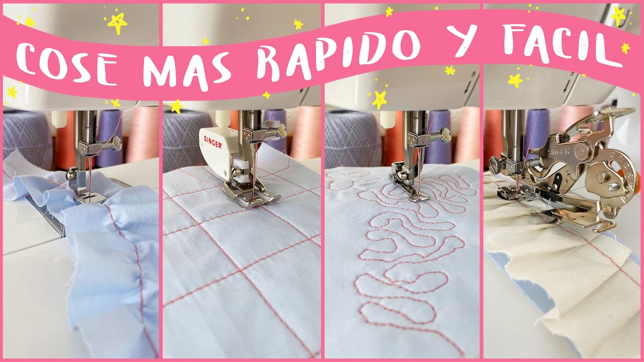 PROBANDO 4 PRENSATELAS DIFERENTES! - Bordado libre - Ruffler - Avance simultáneo - Plisador