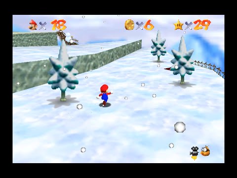Super Mario 64: Cool Cool Mountain (Frosty Slide For 8 Red Coins) [1080 HD]