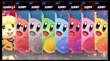 Super Smash Bros Ultimate Amiibo Fights   Request #2186 Isabelle vs Kirby army