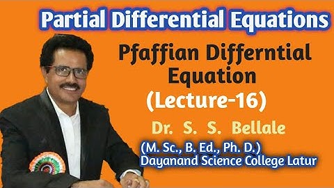 Math | M.Sc. | Partial Diff. Equations | Linear Equation. | Lect.16 | Dr. S. S. Bellale | DSCL