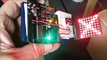 TurtlePack with Arduino Uno on-board and 8x8 dot matrix