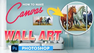 How to make canvas wall art in photoshop | canvas picture | 3 piece canvas screenshot 4