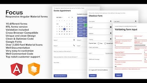 Focus – Responsive Angular Material forms
