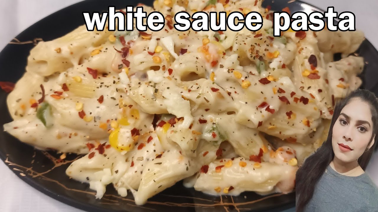 white sauce creamy pasta kaise banaen/white sauce pasta recipe