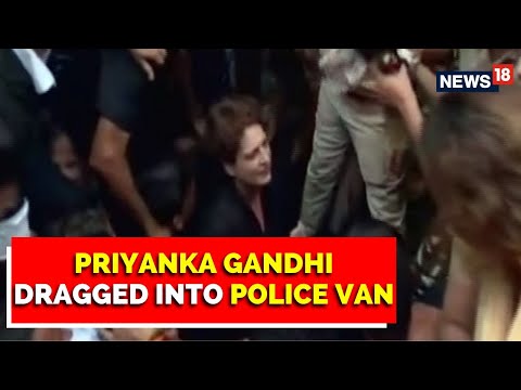 Priyanka Gandhi Dragged Into Police Van, Detained Amid Congress Protest In Delhi | English News