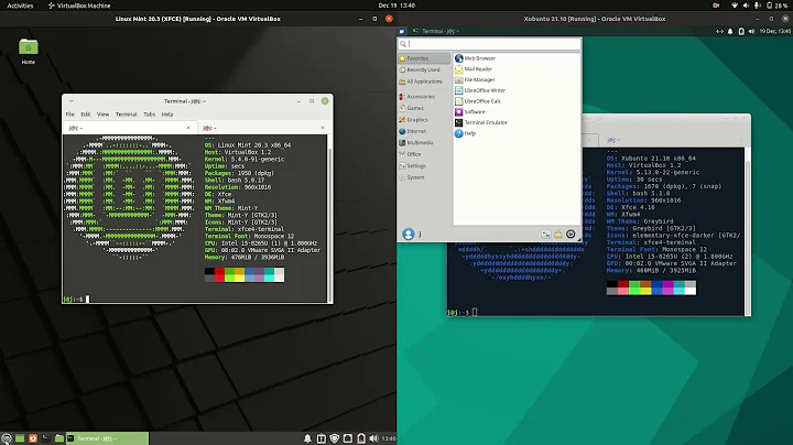 Linux Mint 20.3 XFCE vs Xubuntu 21.10
