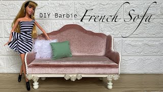 DIY Barbie French Sofa