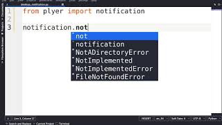 create notification using python