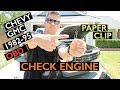 Read OBD1 CHECK ENGINE Codes CHEVY GMC 1982-1995 without Reader using a PAPER CLIP