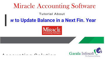 How to Update Balance in miracle accounting software | Update Balance (Gujarati)