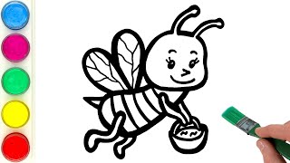 Draw a Picture of Bee for Kids
