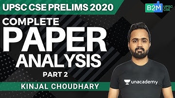 UPSC CSE Prelims 2020 Complete Paper Analysis | Part 2 | Kinjal Choudhary