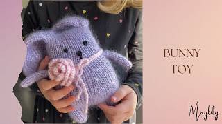 How to Knit a Cute Bunny Toy. No sew. For beginners. Step by step. How to Knit a Cute Bunny Toy. No sew. For beginners. Step by step.