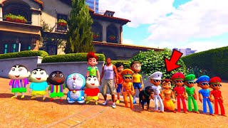 Franklin and Shinchan Playing Hide and Seek with Little Singham Doraemon  in gta5 Tamil