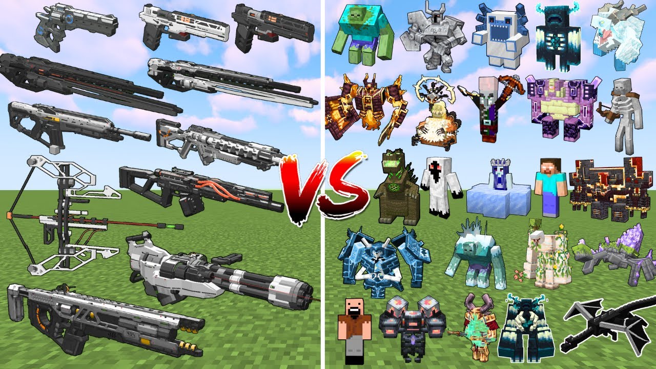 What TaCZ Perseus Gun can Defeat the Most Minecraft Boss Mobs in a Row?