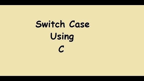 #16  Switch Case Using C In Tamil | C Programming In Tamil