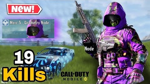 *NEW* Merc 5 Geometry Node Skin Gameplay | Cod Mobile | Battle Royale | Squads Vs Solo | Season 10