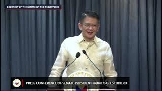 Senator Chiz Escudero holds press conference as new Senate President