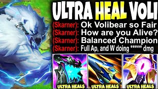 Skarner Top got completely TILTED by my ULTRA HEAL VOLIBEAR BUILD | LoL Volibear s14 Gameplay